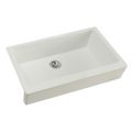 Product Image of Quartz Luxe 35-7/8" x 20-15/16" x 9" Single Bowl Farmhouse Sink w/ Perfect Drain Ricotta