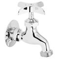 Product Image of Commercial Service/Utility Single Hole Wall Mount Faucet w/ Hose End (Chrome)