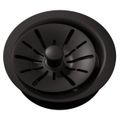 Product Image of Quartz Perfect Drain 3-1/2" Polymer Disposer Flange w/ Removable Basket Strainer and Rubber Stopper (Black)