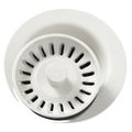 Product Image of Polymer 3-1/2" Disposer Flange w/ Removable Basket Strainer and Rubber Stopper Parchment