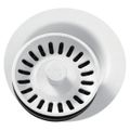 Product Image of Polymer 3-1/2" Disposer Flange w/ Removable Basket Strainer and Rubber Stopper (White)