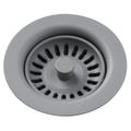 Product Image of Elkay Polymer Drain Fitting with Removable Basket Strainer and Rubber Stopper Greystone