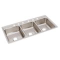 Product Image of Lustertone Classic Stainless Steel 46" x 22" x 7-5/8" 6-Hole Triple Bowl Drop-in Sink