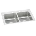 Product Image of Celebrity Stainless Steel 33" x 19-1/2" x 7-1/8" 4-Hole Equal Double Bowl Drop-in Sink