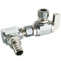 Product Image of 1/2" Pex Crimp x 3/8" OD Compression Angle Skirted Toilet Kit, Lead Free (Chrome)