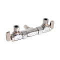Product Image of 1/2" Crimpex x 3/8" OD Comp x 3/8" OD Comp Dual Shut-Off Valve, Lead Free (Chrome)