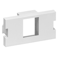 Product Image of 1-port MOS Quickport, Adapter, 1 Unit High (White)