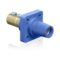 Product Image of 16 Series Female Panel Receptacle, Cam-Type, 90-Degree, Double Set Screw, Taper Nose, 400A Max, 2/0-4/0 AWG (Blue)