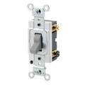 Product Image of 20A, 120/277V Toggle Double-pole AC Quiet Switch, Heavy Duty Spec Grade, Grounding, Back & Side Wired (Gray)