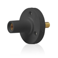 Product Image of 15 Series Cam-Type Female Panel Mount Receptacle, 0.5" Threaded Stud Termination, 90-Degree, #8, #2 AWG, 150A Max, Type 3R When Mated (Black)