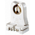 Product Image of Medium G13 Base, Bi-pin, Fluorescent Lampholder, Low Profile, Slide-on, Turn-type (White)