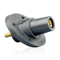 Product Image of 17 Series Female Panel Receptacle, Cam-type, 30°-Degree, Taper Nose, Threaded Stud, 250-750MCM, 690A (Black)