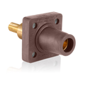 Product Image of 1 Pole Cam-Type Fem Panel Receptacle, Taper Nose, 3/4" Extended Shoulder, #2-4/0 (Brown)