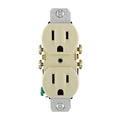 Product Image of 15A Duplex Outlet/receptacle, No Ears, Grounding (Ivory)