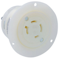 Product Image of 20A, 480V 3-Phase, NEMA L16-20R, 3P, 4W, Flanged Outlet Locking Receptacle, Grounding (White)