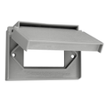 Product Image of 1-Gang Decora/GFCI Device Decora Weatherproof Wallplate/Faceplate, Horizontal (Gray)