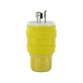 Product Image of 20A, 125/250V Non-NEMA, 3P, 3W, Locking Plug, Non-grounding, Wetguard (Yellow)
