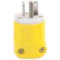 Product Image of 20A, 125V NEMA 5-20P, 2P, 3W, Plug, Straight Blade, Grounding, Corrosion Resistant (Yellow)-White