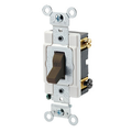 Product Image of 20A, 120/277V Toggle Double-pole AC Quiet Switch, Heavy Duty Spec Grade, Grounding, Back & Side Wired (Brown)