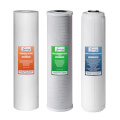 Product Image of 3 Stage Whole House Water Filter Replacement Pack Set with 4.5" x 20" Sediment, Carbon Block, and Lead Reducing Cartridges