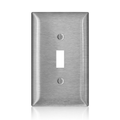 Product Image of 1-Gang Toggle Wallplate, Midway Size, Non-magnetic Stainless Steel, C-series