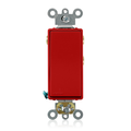 Product Image of 3A 24V Decora Plus Rocker, Double-Throw Ctr-OFF Momentary Contact, 1P AC Quiet Switch (Red)