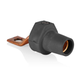 Product Image of 16 Series Taper Nose Single Pole Cam Type Female Terminal Connector, Bus Bar Mount, Offset, #2, 4/0 AWG, 400A Max (Black)
