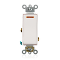 Product Image of 20A, 277v, Decora Plus Rocker Lighted Handle, Illum Off 1-pole AC Quiet Switch, Comm (White)
