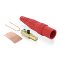 Product Image of 16 Series Taper Nose Cam-Type Male Plug, Contact & Insulator, Detachable, #2, 2/0 AWG, 300A Max, Type 3R When Mated (Red)