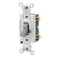 Product Image of 20A, 120/277V Toggle Single-pole AC Quiet Switch, Heavy Duty Spec Grade, Grounding, Back & Side Wired (Gray)