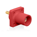 Product Image of 16 Series Male Panel Receptacle, Cam-Type, 90-Degree, Threaded Stud Length, 1.125", Taper Nose, 400A Max, Cable Range, #2 to 4/0 AWG (Red)