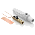 Product Image of 15 Series Cam-Type Female Plug, Contact & Insulator, Detachable, Single Set Screw Termination, #8, #2 AWG, 150A Max, Type 3R When Mated (White)