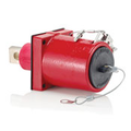 Product Image of Rhino-Hide 1 Pole Fem 45 Deg Receptacle 1 Hole Bus Bar, 313MCM-777MCM Cable (Red)