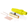 Product Image of 16 Series Taper Nose Cam-Type Female Plug, Contact & Insulator, Detachable, Pre-cut For 4/0 AWG, 400A Max, Type 3R When Mated (Yellow)