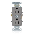 Product Image of 15A Duplex Receptacle/outlet, Self-grounding, Side Wire (Gray)