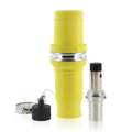 Product Image of Rhino-Hide Single Pole Male Connector (Contact, Insulator, & Dust Cap), Crimped, 444 MCM Cable, 1000V 796A Max (Yellow)