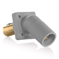 Product Image of Male Panel Mount Receptacle, 45-degree, 2/0, 4/0 Awg, Double Set Screw Termination