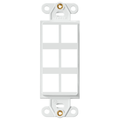 Product Image of Antimicrobial Treated Quickport, Decora Multimedia Insert, 6 Ports (White)