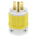 Product Image of 15A, 250V NEMA 6-15P, 2P, 3W, Plug, Straight Blade, Grounding, (Yellow)-WHITE