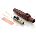 Product Image of 15 Series Cam-Type Female Plug, Contact & Insulator, Detachable, Single Set Screw Termination, #8, #2 AWG, 150A Max, Type 3R When Mated (Brown)