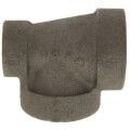 1" x 1/2" x 1-1/4" Black Cast Iron Steam Reducing Tee