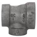 1" x 1/2" x 1/2" Black Cast Iron Steam Tee