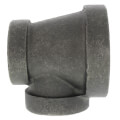 1" x 1/2" x 3/4" Black Cast Iron Steam Reducing Tee