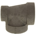 1" x 1/4" x 1" Black Cast Iron Steam Reducing Tee