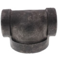 1" x 1" x 2" Black Cast Iron Steam Reducing Tee