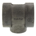 1" x 1" x 3/8" Black Cast Iron Steam Reducing Tee