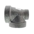 Product Image of 2" x 1" x 2" Black Cast Iron Steam Tee, Class 125