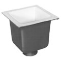 Product Image of 12" X 12" A.R.E. Floor Sink, 10" Sump, 4" No-Hub Connection w/ Sediment Bucket (3/4 Grate)