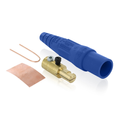 Product Image of 16 Series Taper Nose Cam-Type Male Plug, Contact & Insulator, Detachable, 2/0, 4/0 AWG, 400A Max, Type 3R When Mated (Blue)