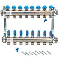 Product Image of D3807608SS 8-Loop, 1-1/2" Stainless Steel Hi Flow Manifold w/ Flow Meters, Isolation Valves and Flow Setters